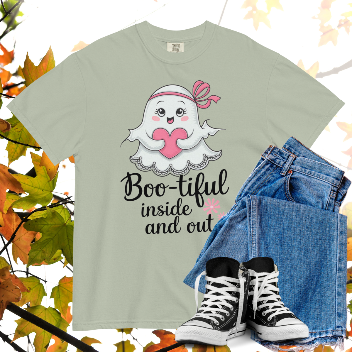 Boo-tiful Inside And Out Comfort Colors Heavyweight Halloween T-shirt