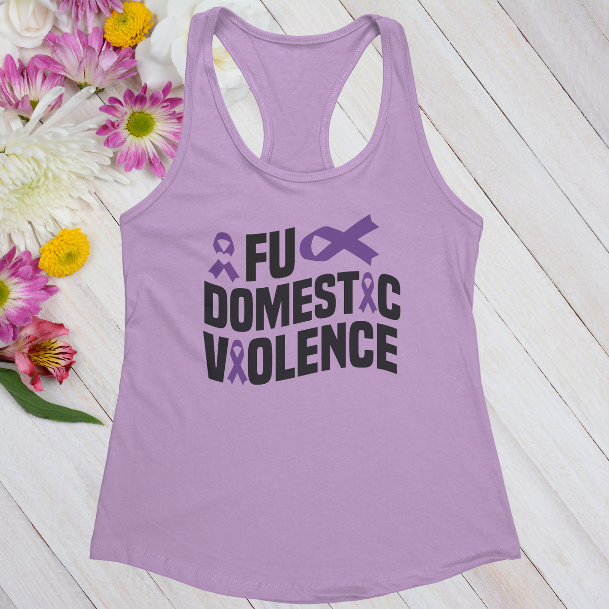 FU Domestic Violence Women's Ideal Racerback Tank