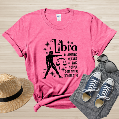 Libra Zodiac T-Shirt, Astrology Shirt for Libra, Horoscope Gift, Libra Birthday, Libra Season Gift, Perfect Gift for Libra, Zodiac Sign Tee