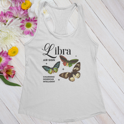 Libra Butterfly Zodiac Women's Racerback Tank