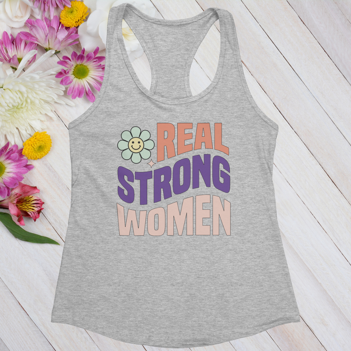 Real Strong Women Women's Ideal Racerback Tank