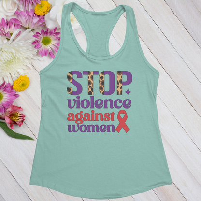 Stop Violence Against Women Women's Ideal Racerback Tank