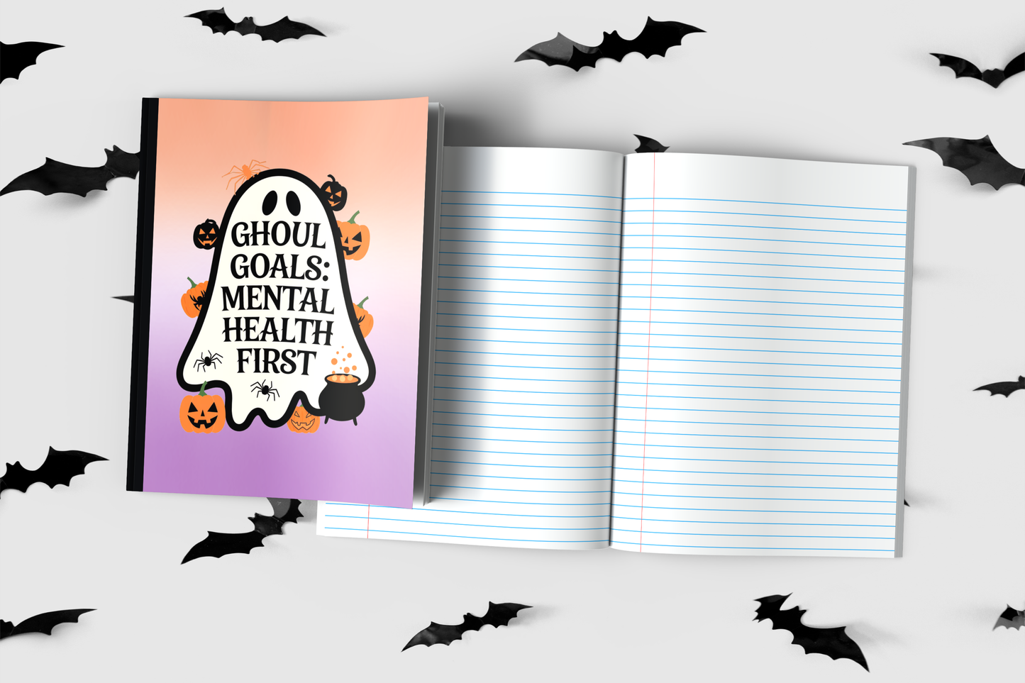 Ghoul Goals: Mental Health First Composition Notebook