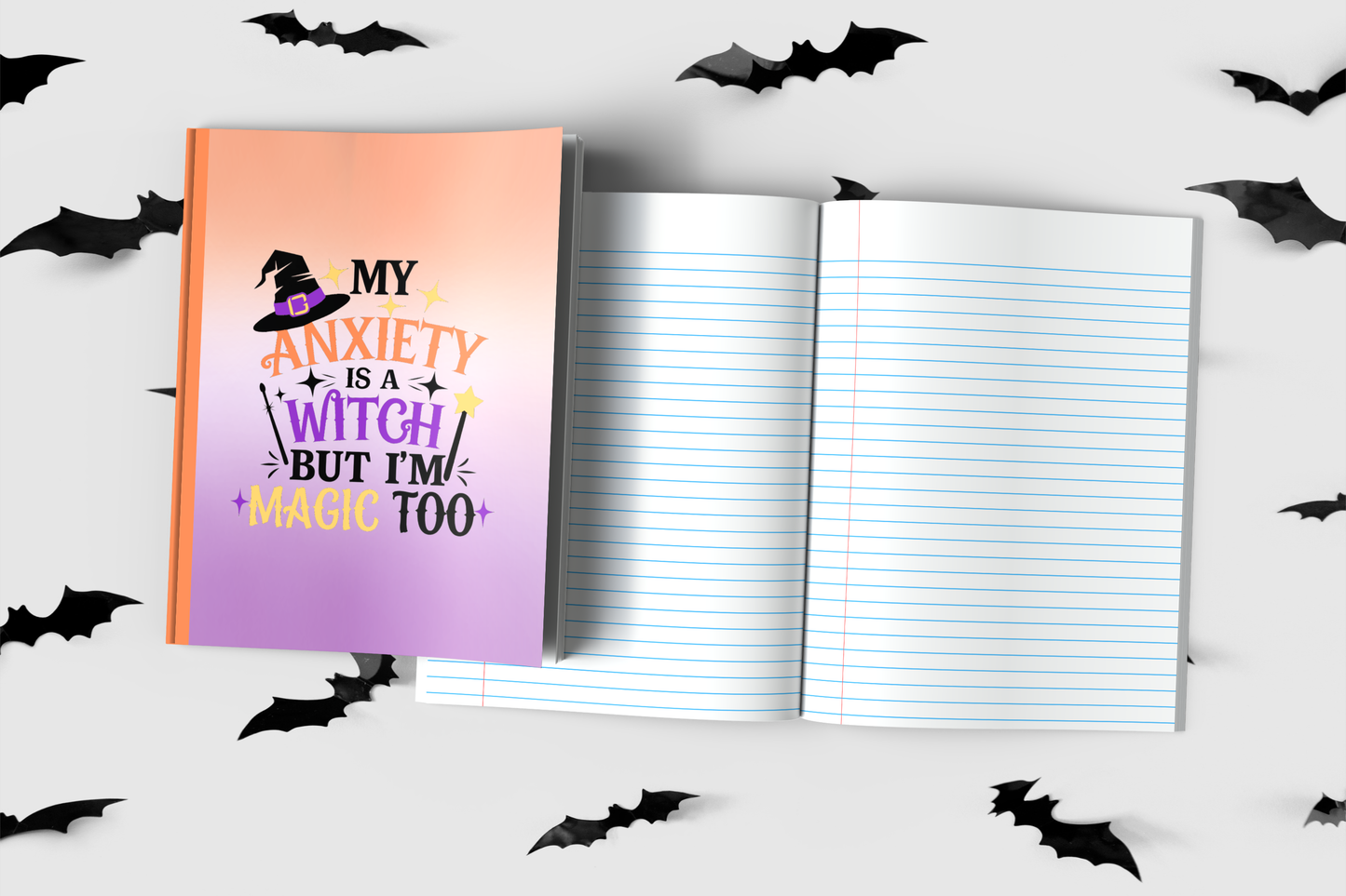 My Anxiety Is A Witch But I'm Magic Too Composition Notebook