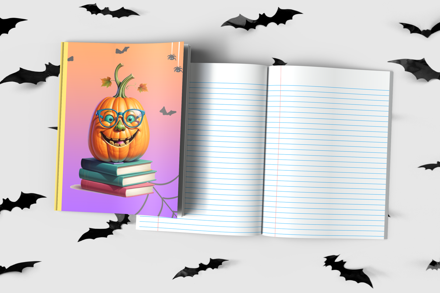 Pumpkin Scholar: Whimsical Fall Composition Notebook