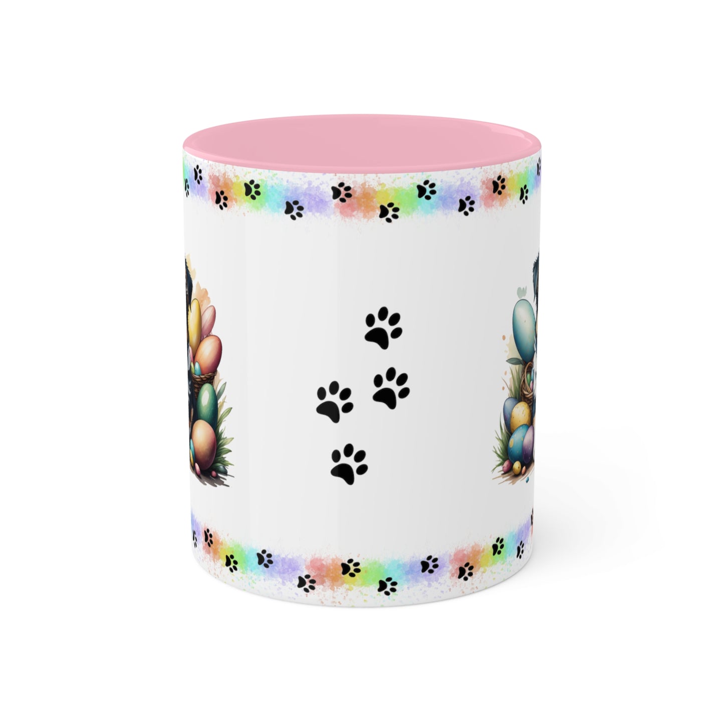 Australian Shepherd - Eggstra-Adorable Easter Puppy Two-Tone Coffee Mug, 11oz