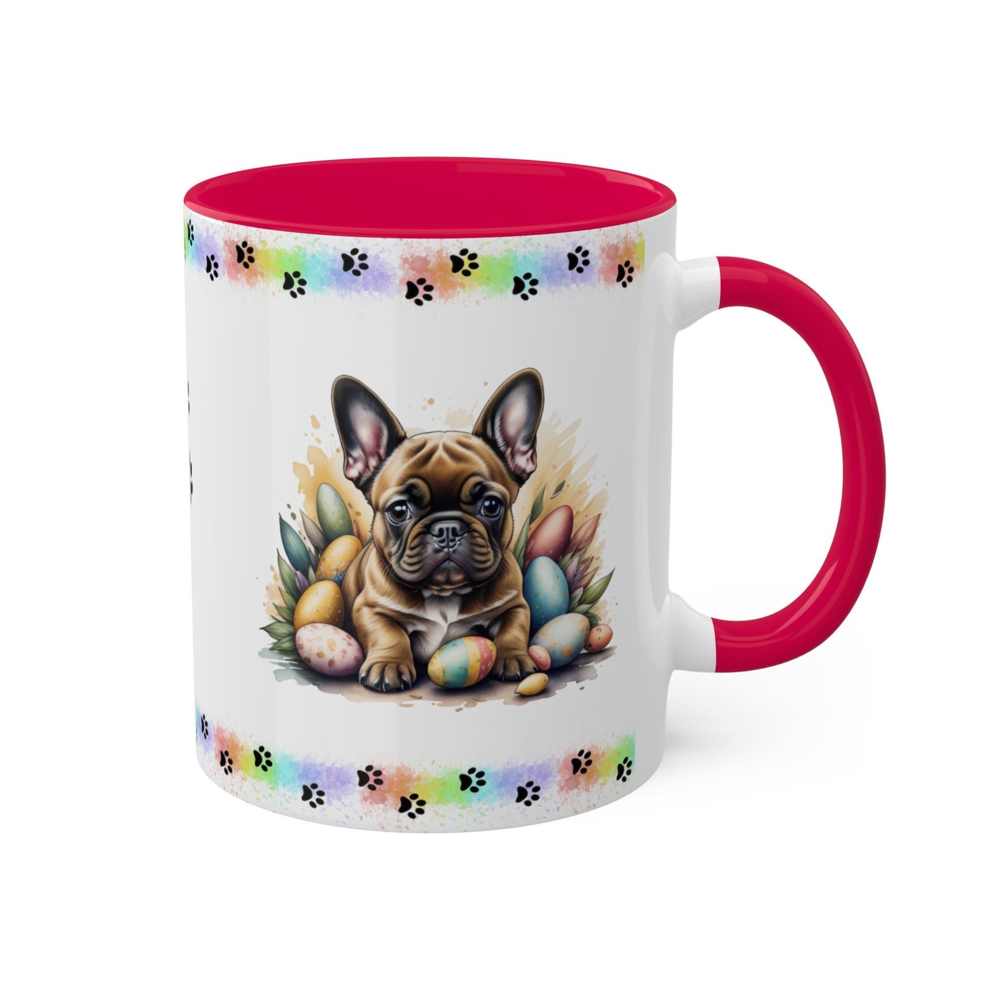 French Bulldog - Eggstra-Adorable Easter Puppy Two-Tone Coffee Mug, 11oz