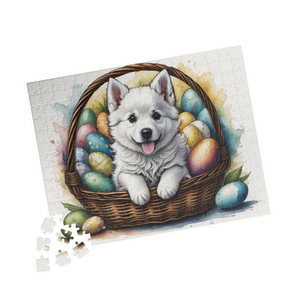 American Eskimo - Hoppy Paws Easter Delight Mental Health Puzzle