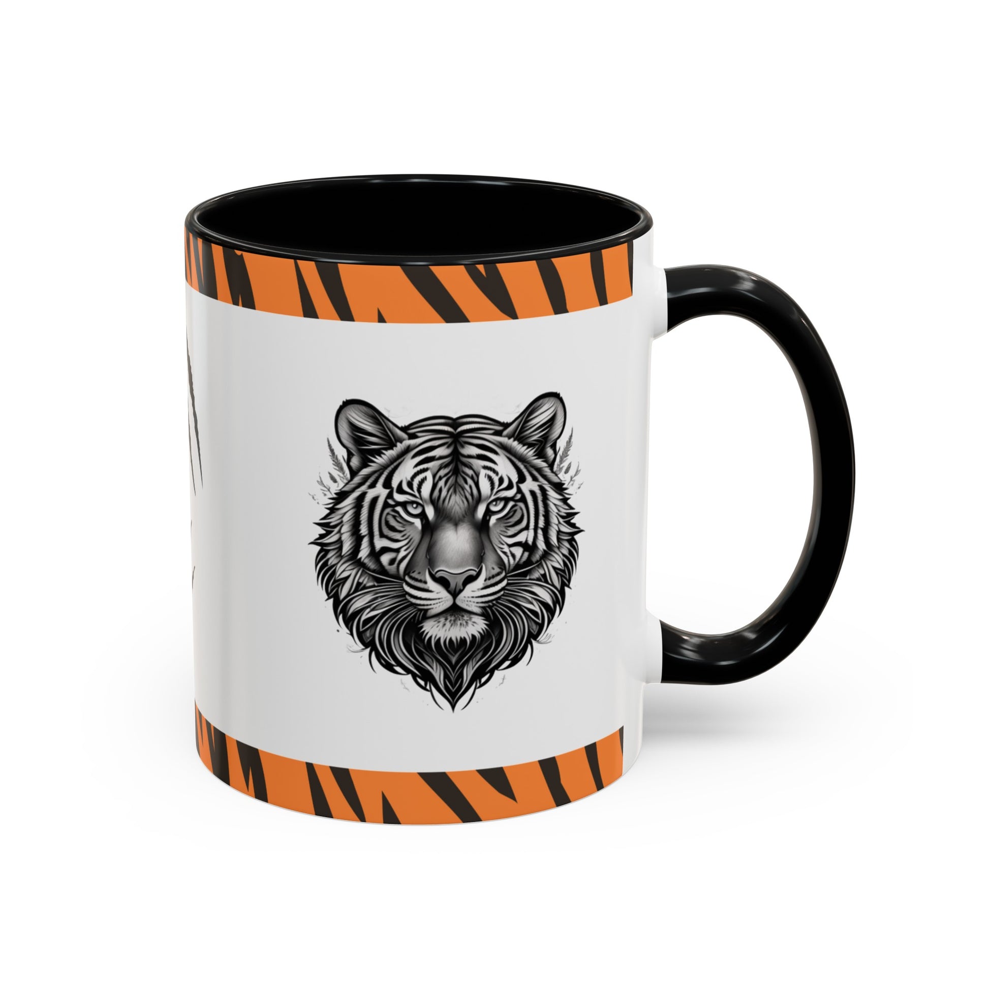 Majestic Roar: Tiger Accent Coffee Mug (11, 15oz)