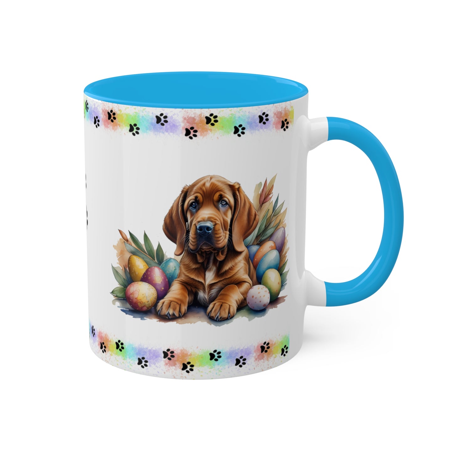 Bloodhound - Eggstra-Adorable Easter Puppy Two-Tone Coffee Mug, 11oz