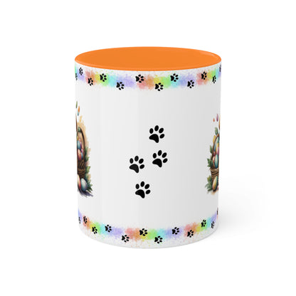 Golden Retriever - Eggstra-Adorable Easter Puppy Two-Tone Coffee Mug, 11oz