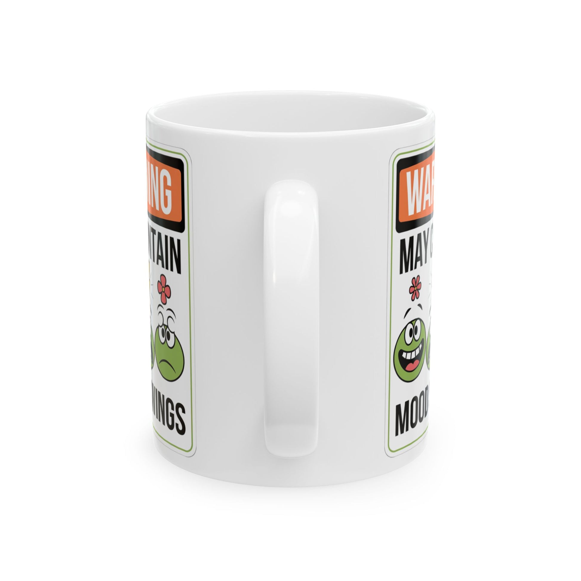 Warning May Contain Mood Swings  - Ceramic Mug, (11oz, 15oz)