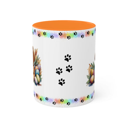 Bloodhound - Eggstra-Adorable Easter Puppy Two-Tone Coffee Mug, 11oz