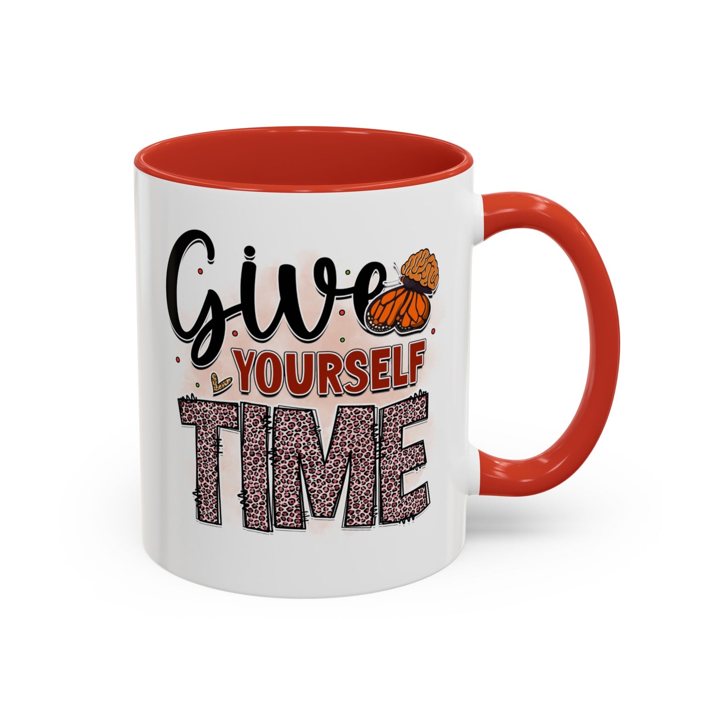 Give Yourself Time - Accent Coffee Mug (11, 15oz)