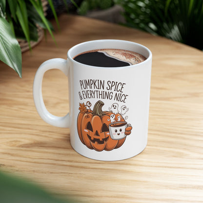 Pumpkin Spice & Everything Nice Ceramic Mug, (11oz, 15oz)