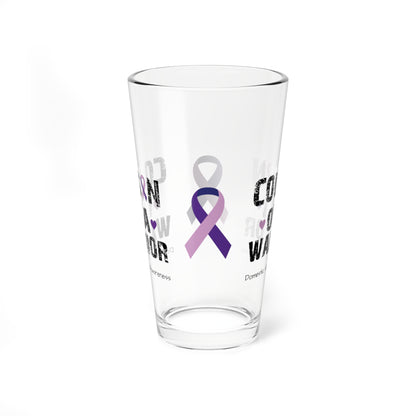 Cousin of a Warrior - Domestic Violence Awareness Warrior Pint Glass, 16oz