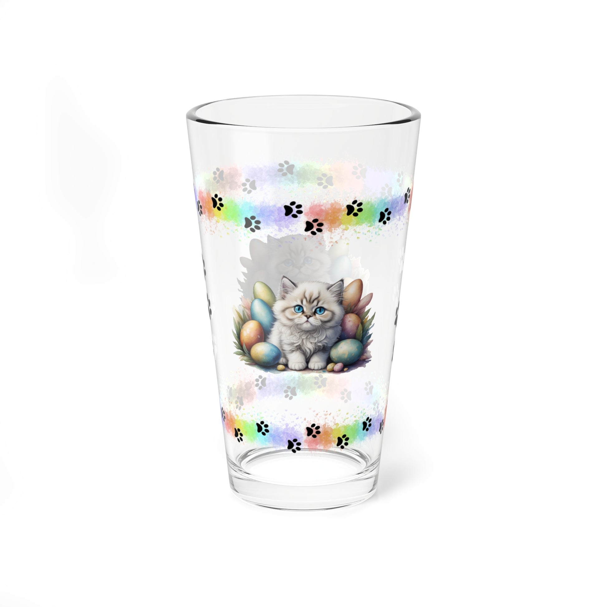 Persian - Pawsitively Joyful Easter Kitten - Pint Glass, 16oz