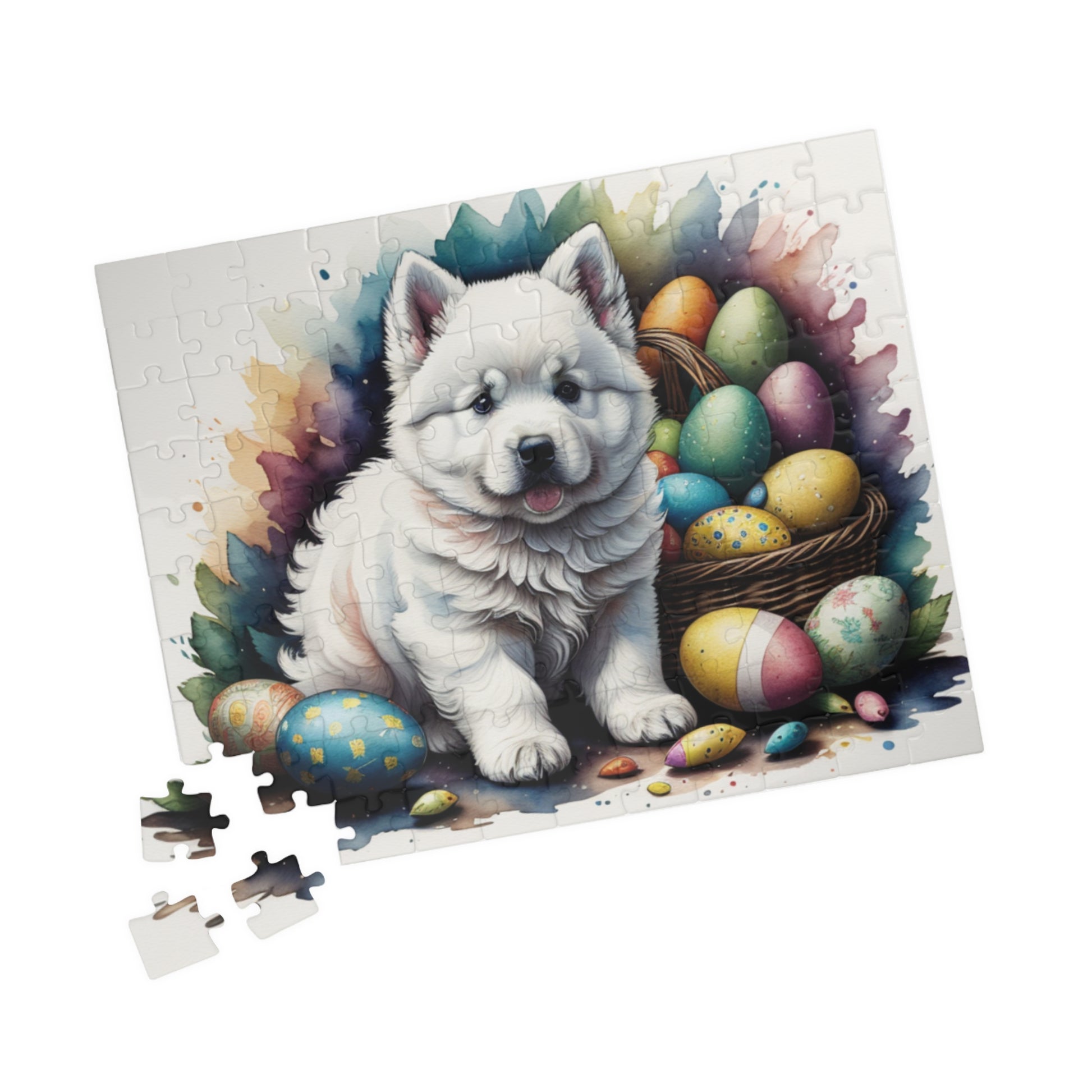 Samoyed - Hoppy Paws Easter Delight Mental Health Puzzle