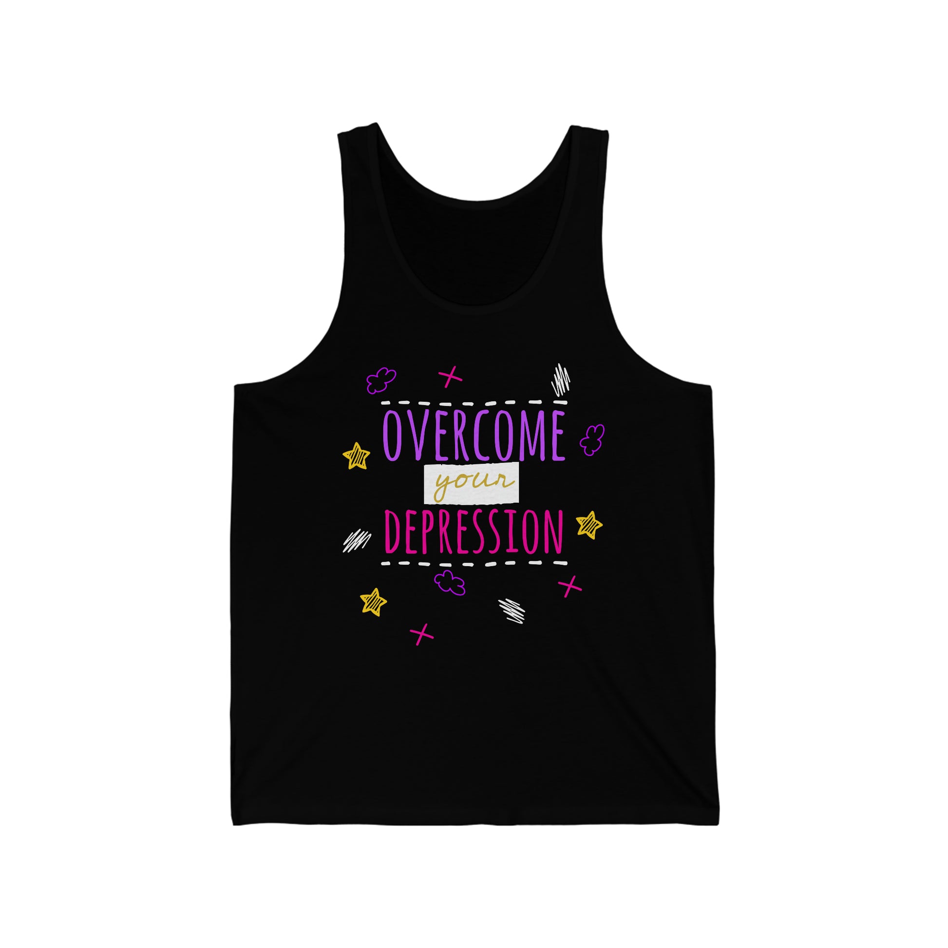 Overcome Your Depression - Unisex Jersey Tank