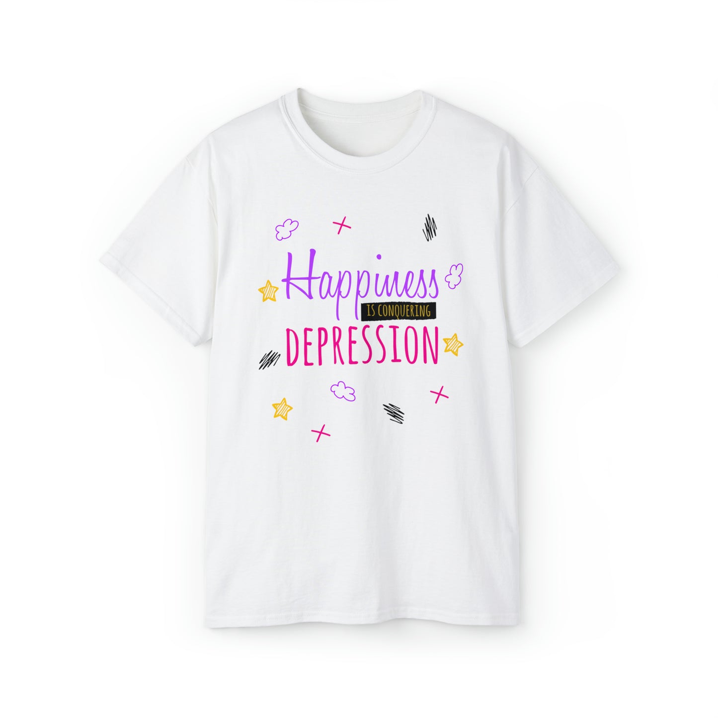 Happiness Is Conquering Depression - Unisex Ultra Cotton Tee