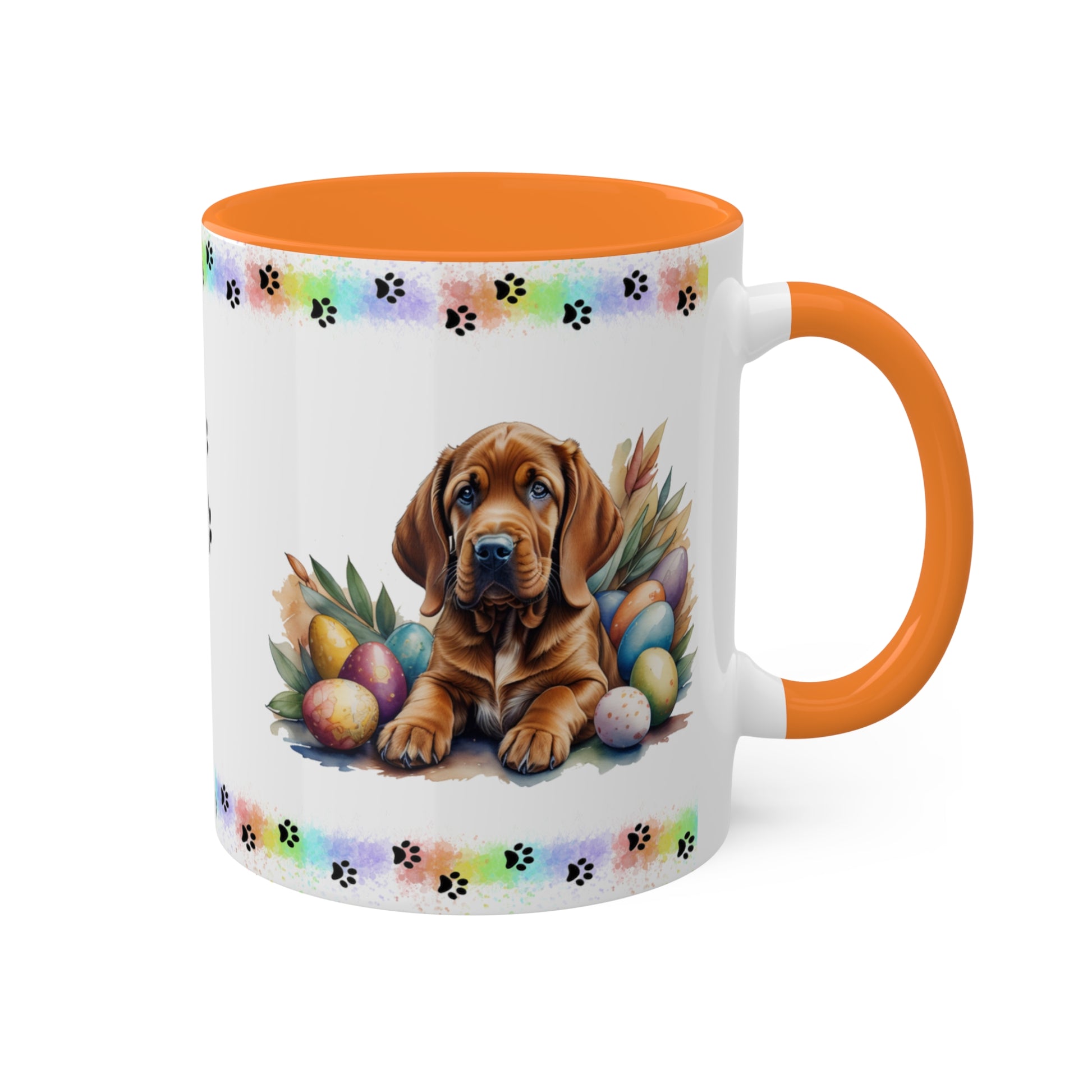 Bloodhound - Eggstra-Adorable Easter Puppy Two-Tone Coffee Mug, 11oz