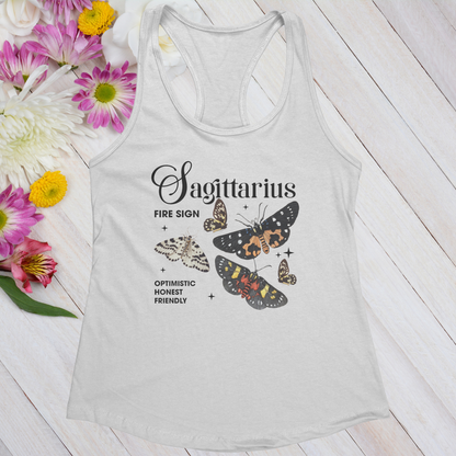 Sagittarius Butterfly Zodiac Women's Racerback Tank