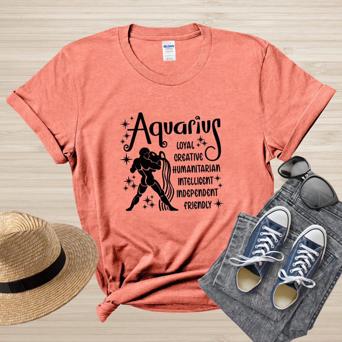 Aquarius Zodiac T-Shirt, Astrology Shirt for Aquarius, Horoscope Gift, Aquarius Birthday, Aquarius Season Gift, Aquarius Gift, Zodiac Tee