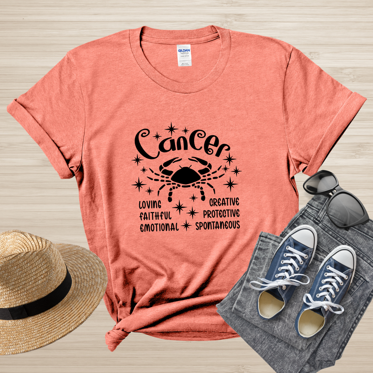 Cancer Zodiac T-Shirt, Astrology Shirt for Cancer, Horoscope Gift, Cancer Birthday, Cancer Season Gift, Perfect Gift for Cancer, Zodiac Tee