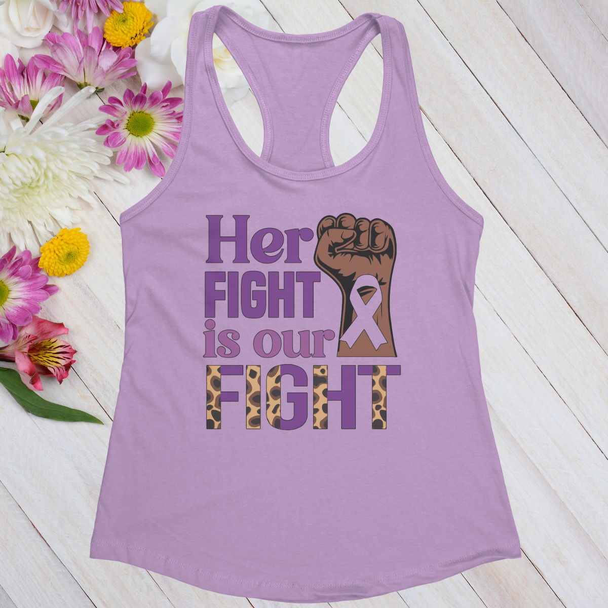 Her Fight Is Our Fight Women's Ideal Racerback Tank