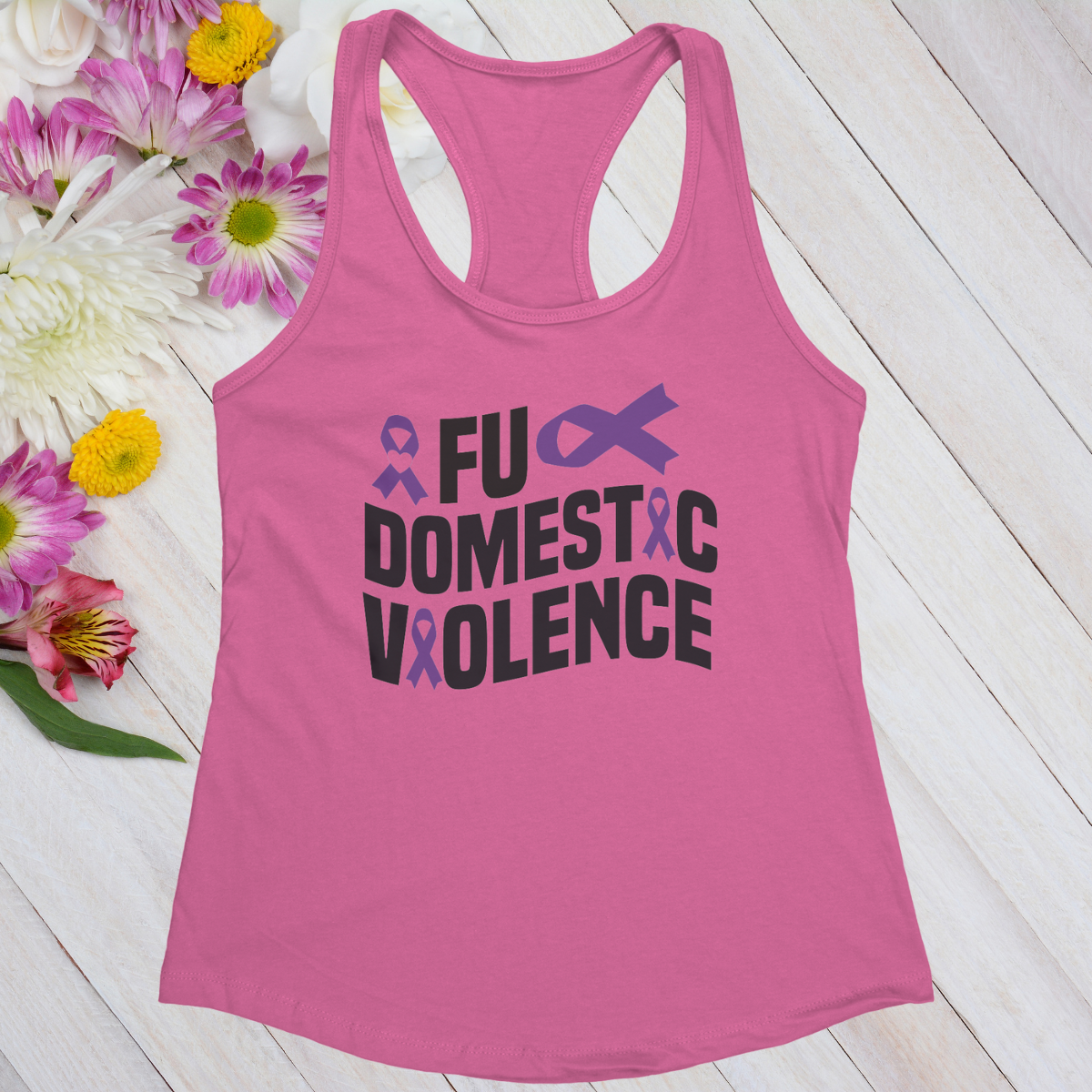 FU Domestic Violence Women's Ideal Racerback Tank