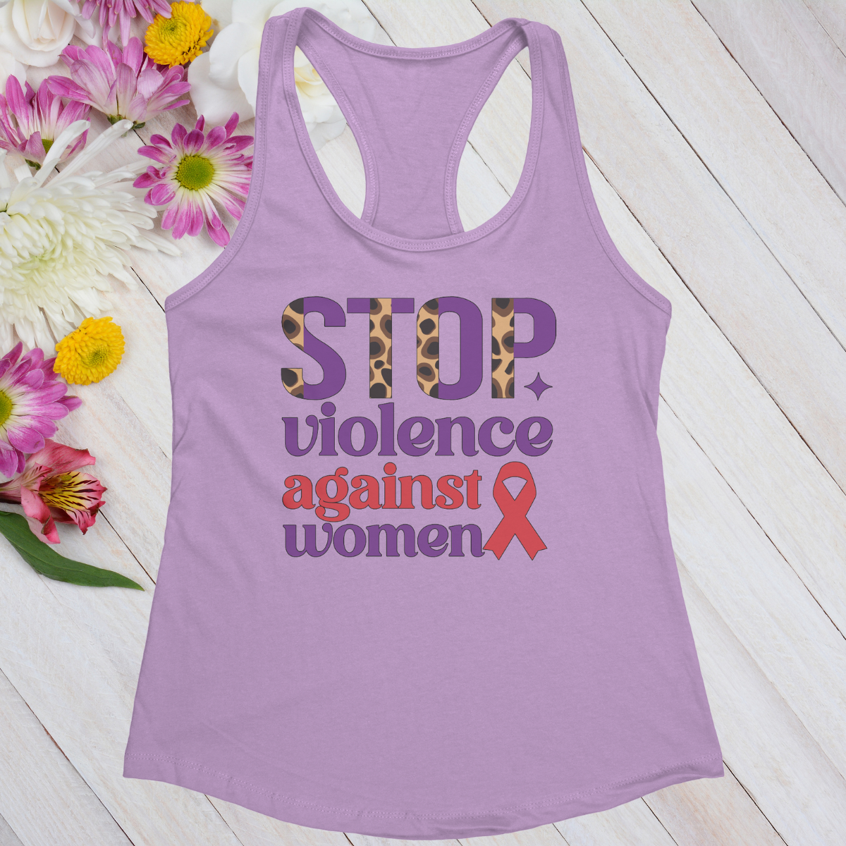 Stop Violence Against Women Women's Ideal Racerback Tank