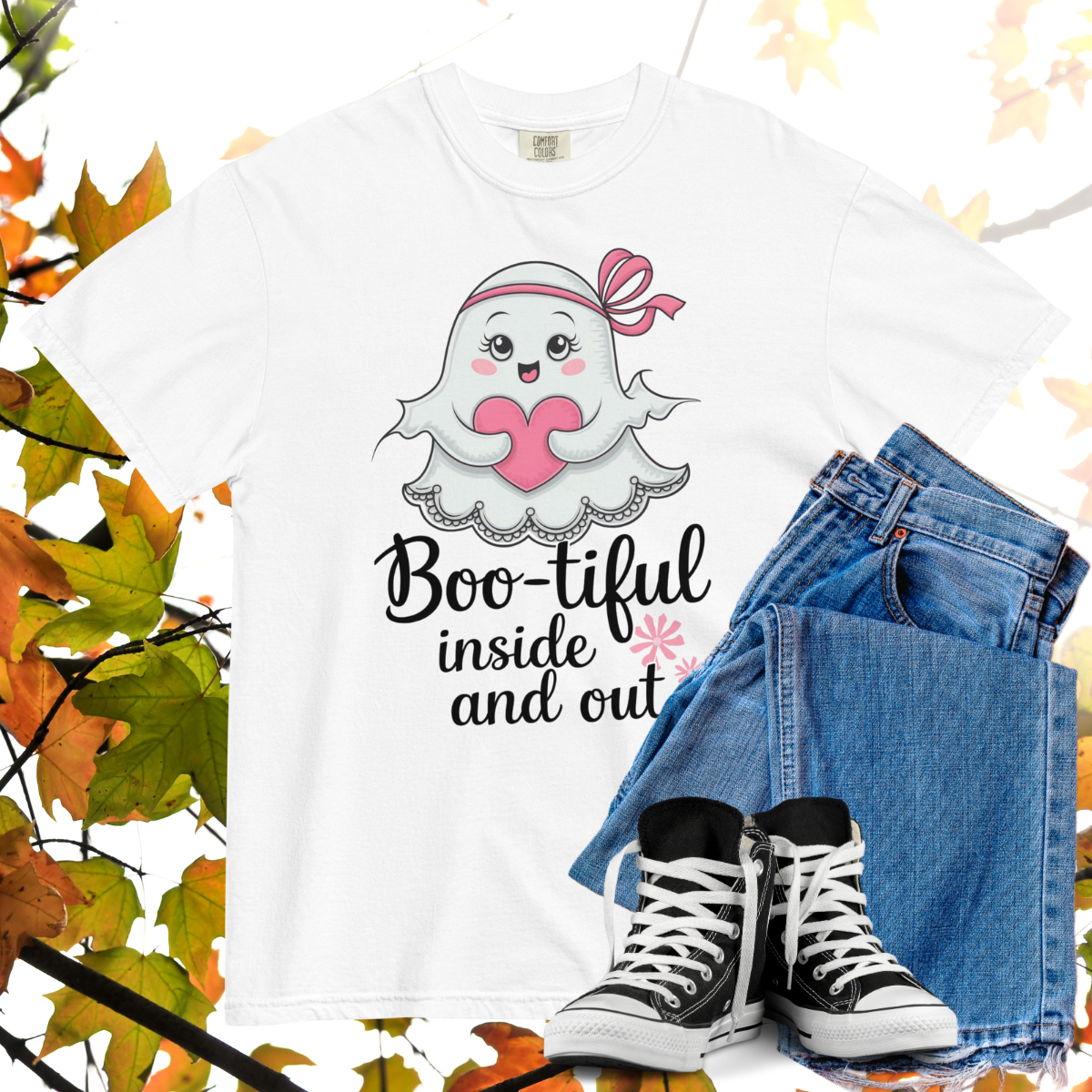 Boo-tiful Inside And Out Comfort Colors Heavyweight Halloween T-shirt