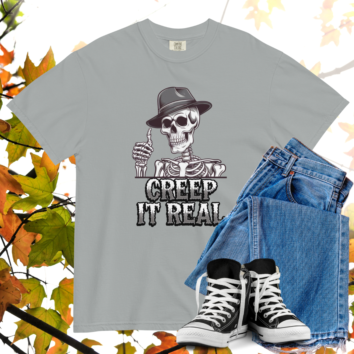 Creep It Real Comfort Colors Heavyweight Halloween T-shirt