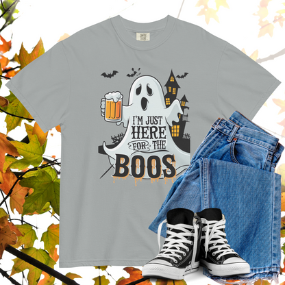 I'm Just Here For The Boos Comfort Colors Heavyweight Halloween T-shirt