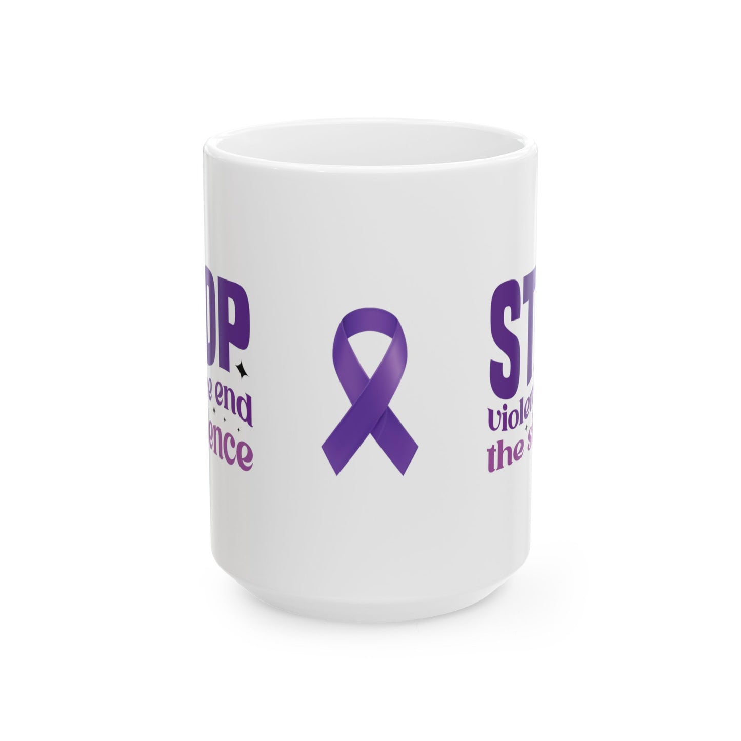 Stop Violence End The Silence Ceramic Mug, (11oz, 15oz)