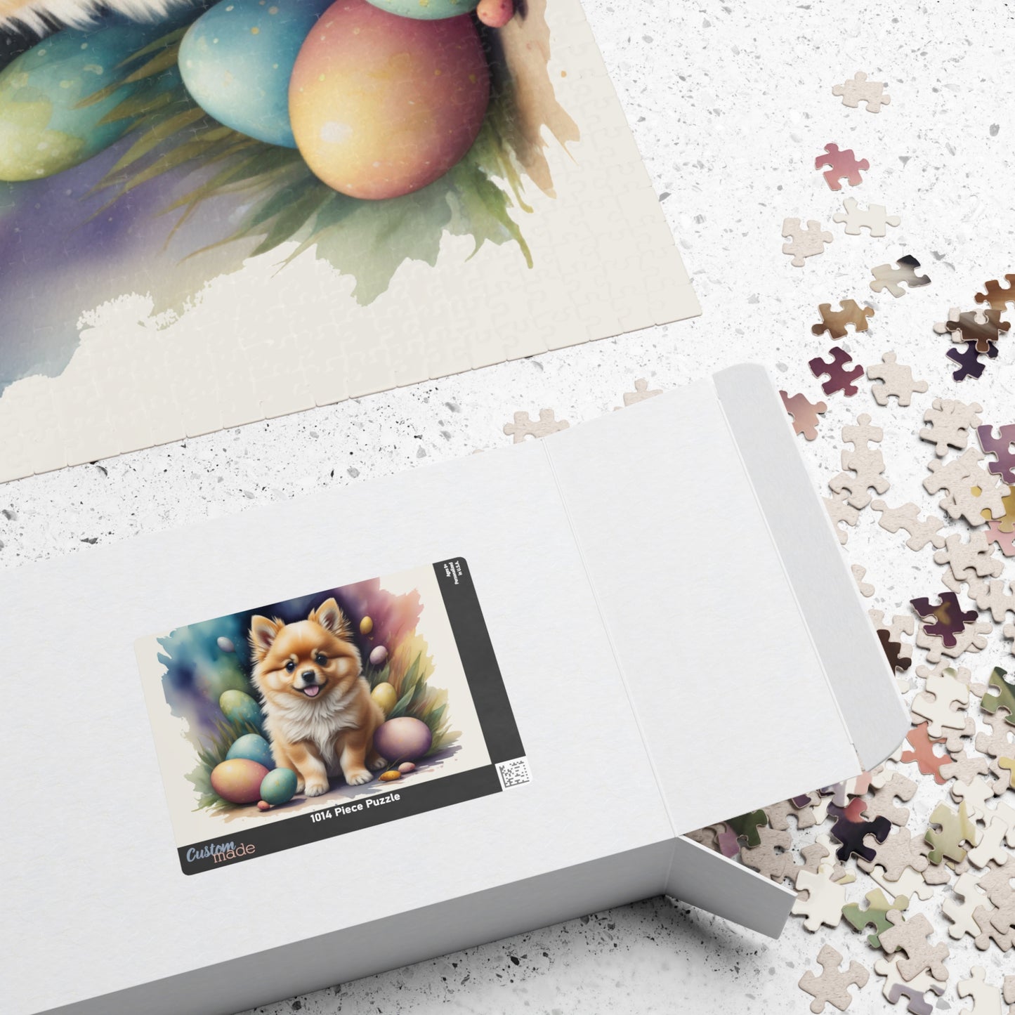 Pomeranian (Cream Sable) Easter Puppy Puzzle - Dog Lovers, Mental Health Benefits, Holiday Fun, Mindfulness, Stress Relief, Festive Gift