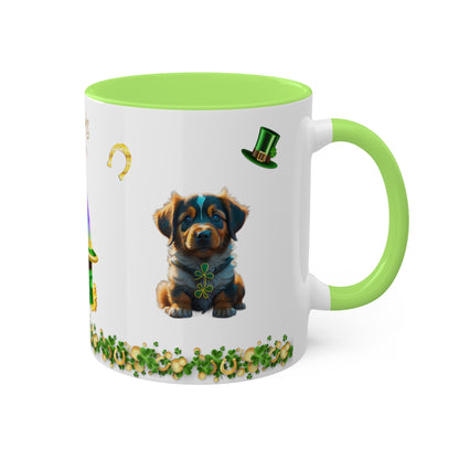 Pup-tastic Serenity - St. Patrick's Day Two-Tone Coffee Mug