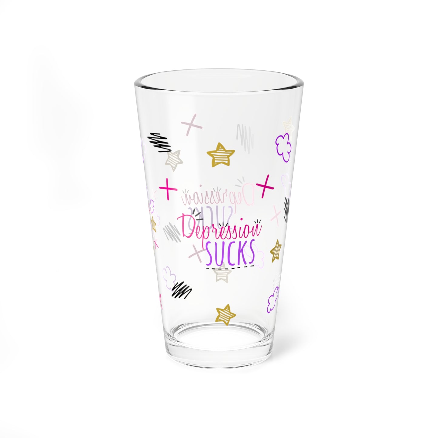 Depression Sucks - Depression Awareness - Pint Glass