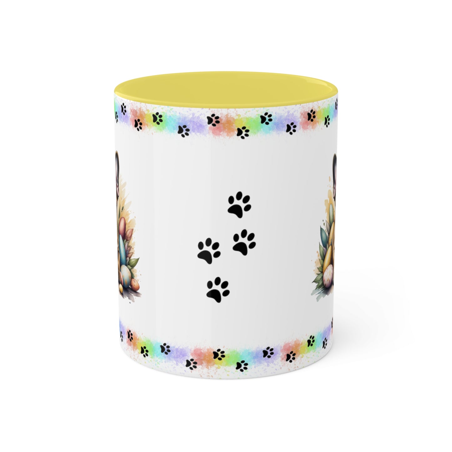 French Bulldog - Eggstra-Adorable Easter Puppy Two-Tone Coffee Mug, 11oz