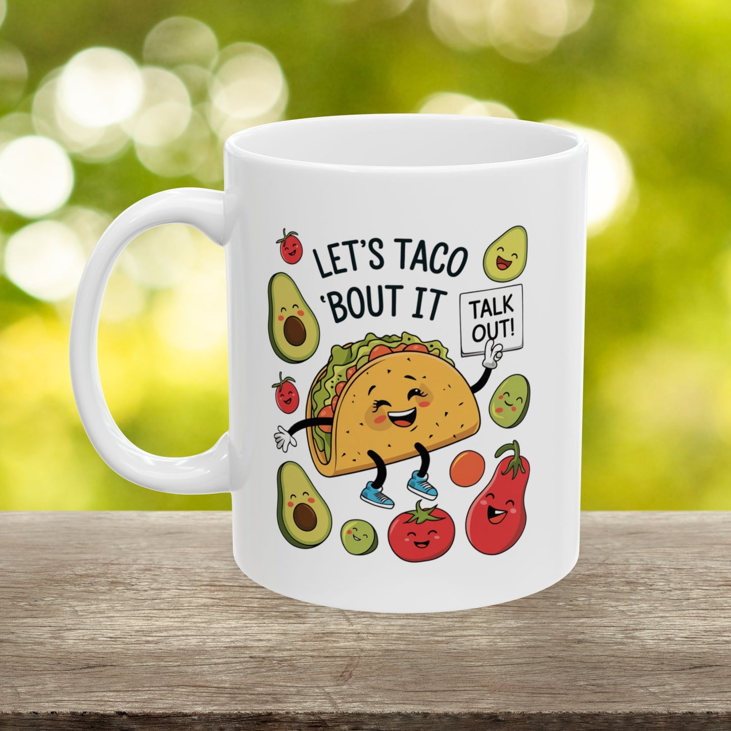 Let's Taco 'Bout It  - Ceramic Mug, (11oz, 15oz)