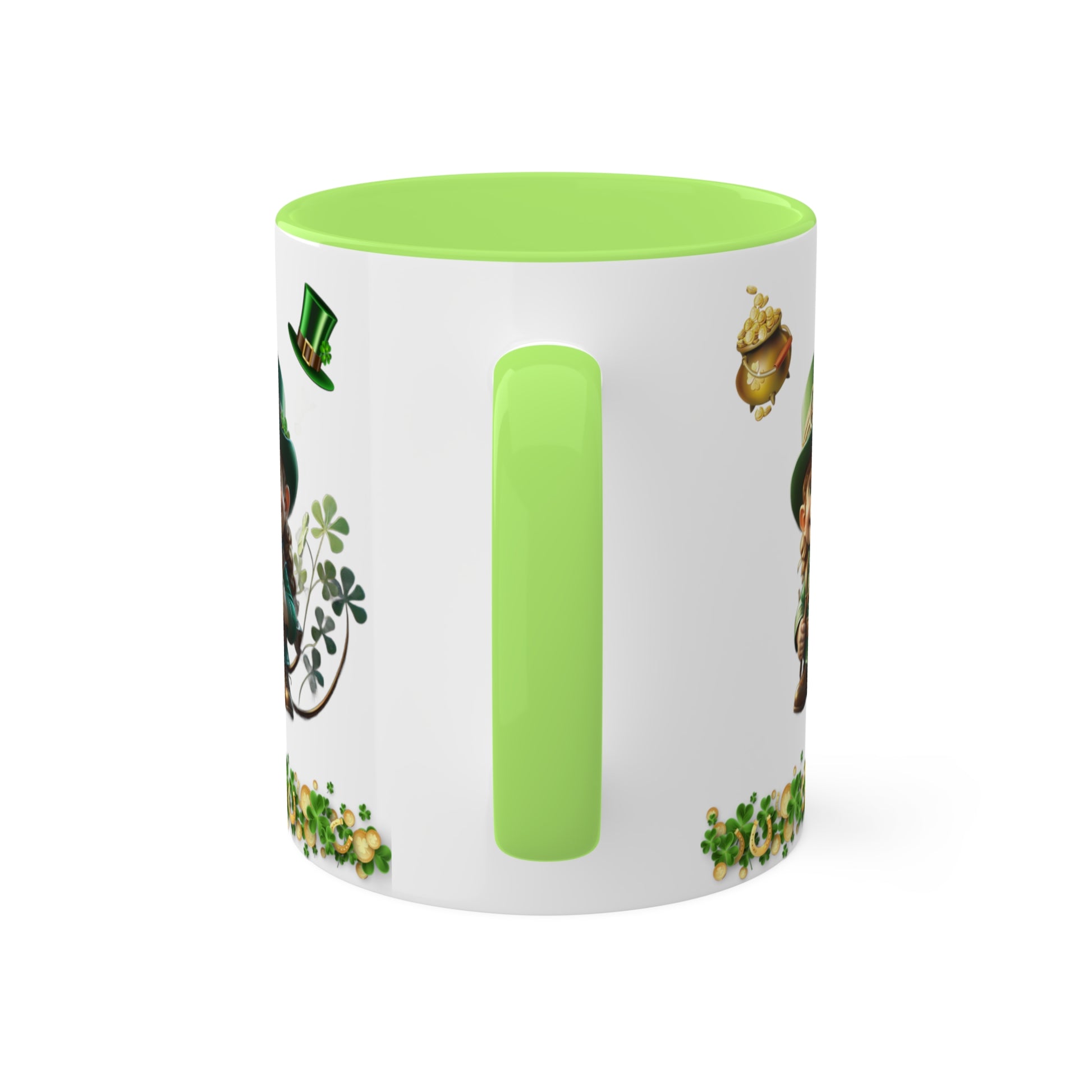 Mindful Leprechaun - St. Patrick's Day Two-Tone Coffee Mug