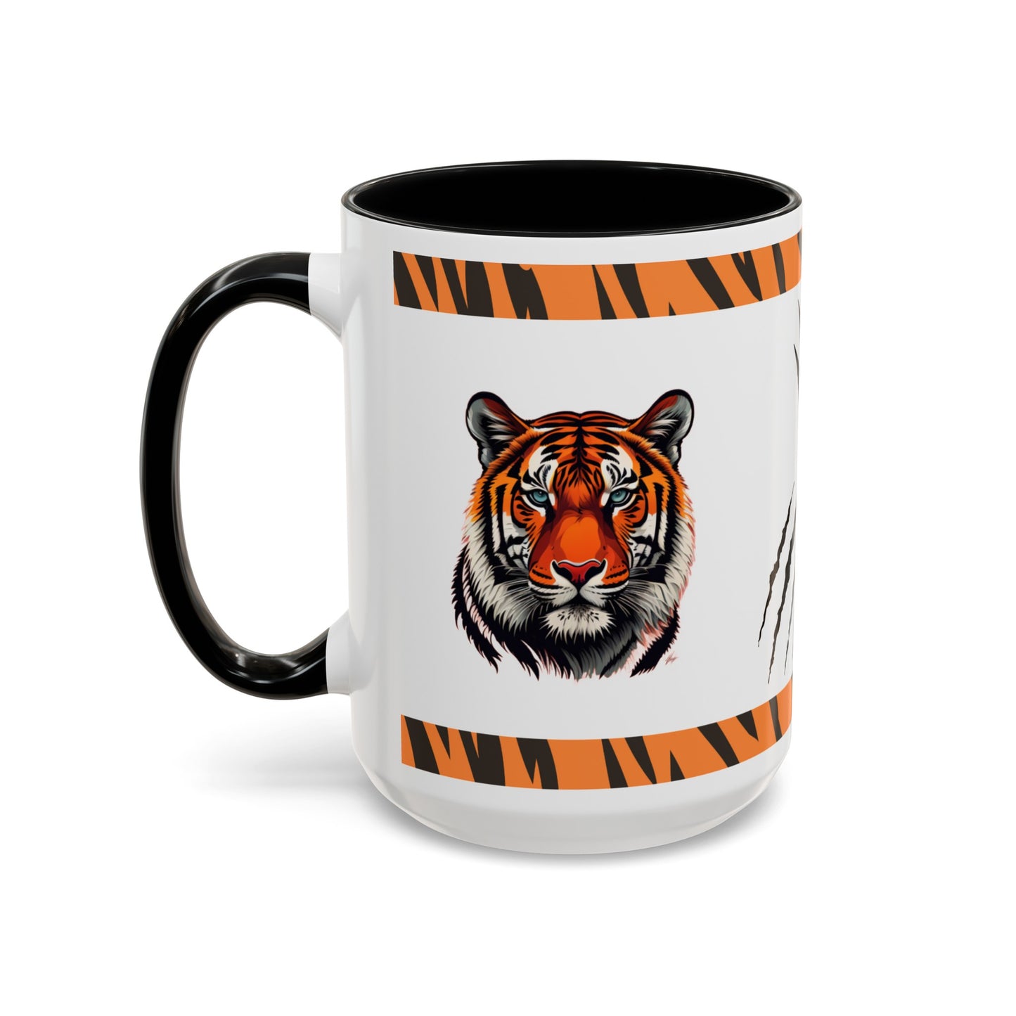 Strength Unleashed: Tiger Accent Coffee Mug (11, 15oz)