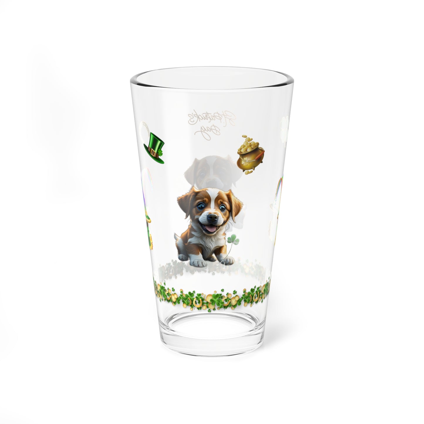 Lucky Leprechaun Pup - St. Patrick's Day Pint Glass, 16oz