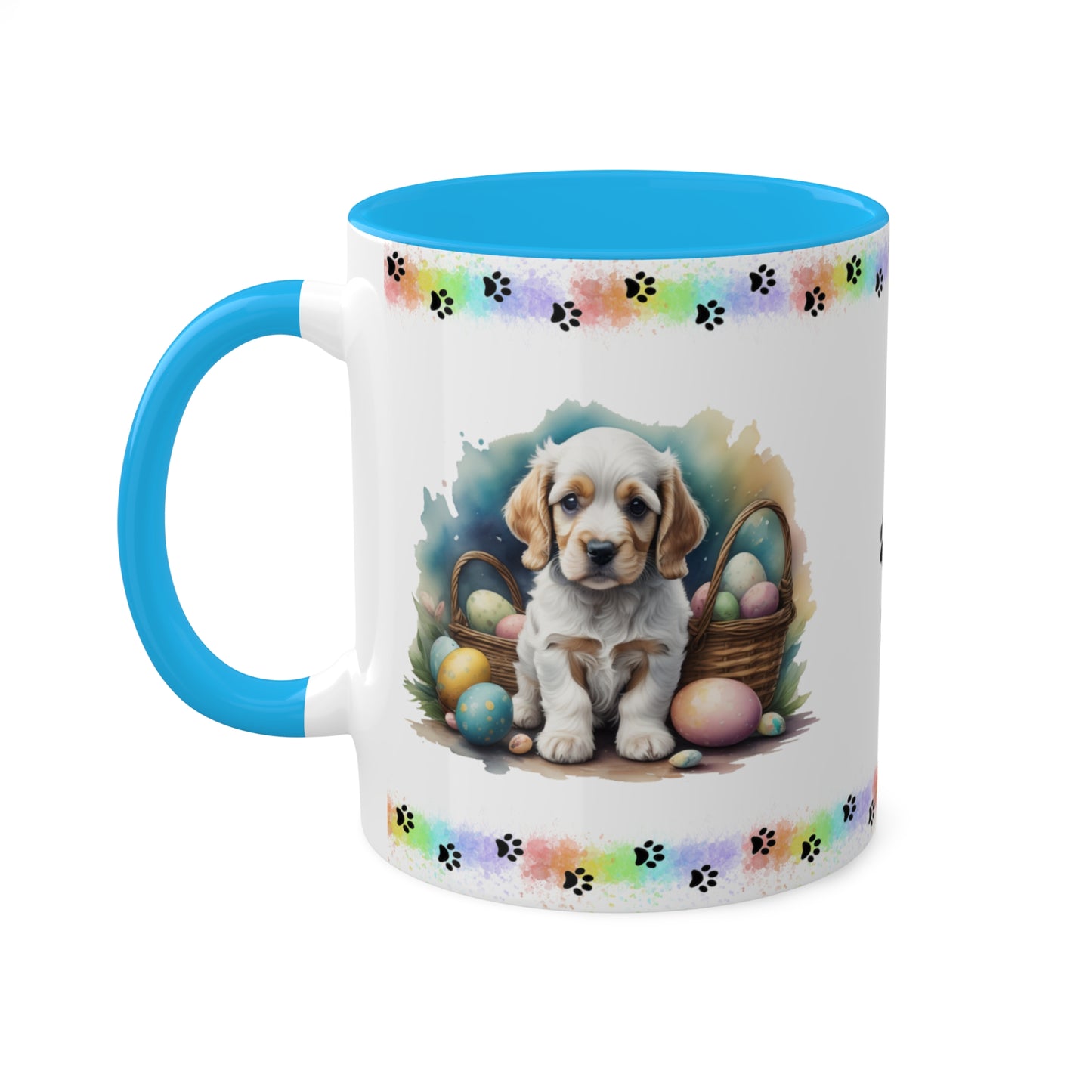 Cocker Spaniel - Eggstra-Adorable Easter Puppy Two-Tone Coffee Mug, 11oz