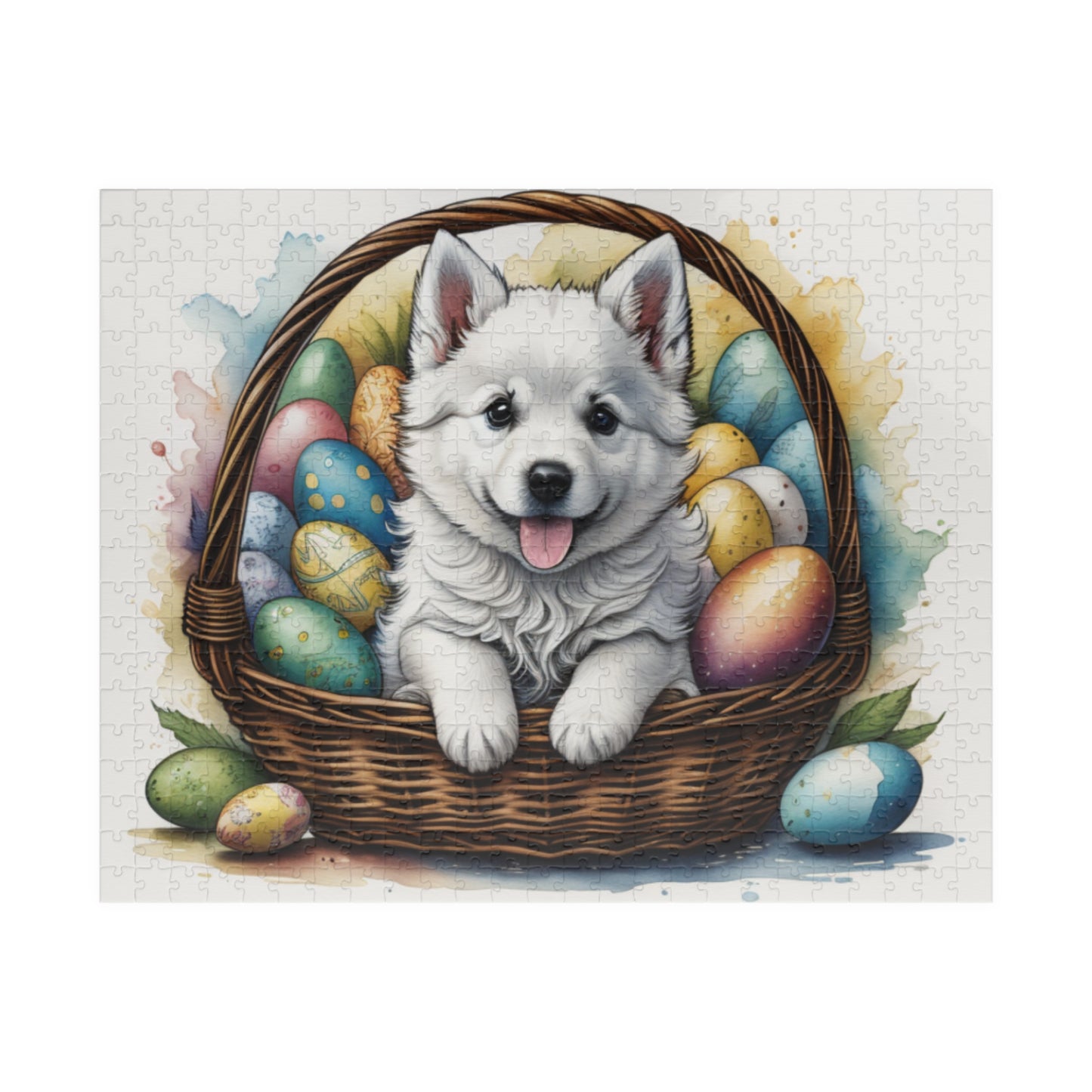 American Eskimo - Hoppy Paws Easter Delight Mental Health Puzzle