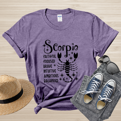 Scorpio Zodiac T-Shirt, Scorpio Astrology Shirt, Horoscope Gift, Scorpio Birthday, Scorpio Season Gift, Perfect Gift for Scorpio, Zodiac Tee