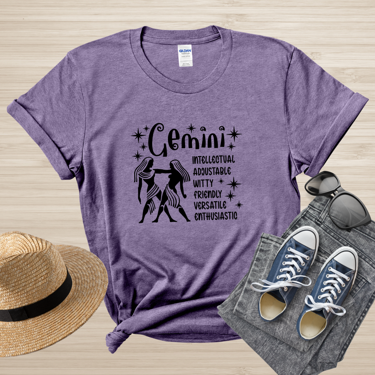 Gemini Zodiac T-Shirt, Astrology Shirt for Gemini, Horoscope Gift, Gemini Birthday, Gemini Season Gift, Perfect Gift for Gemini, Zodiac Tee