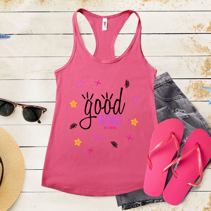 Good Things Are Coming - Women's Ideal Racerback Tank