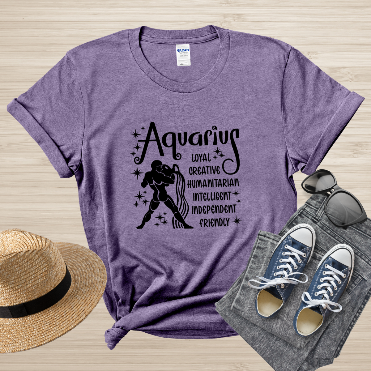 Aquarius Zodiac T-Shirt, Astrology Shirt for Aquarius, Horoscope Gift, Aquarius Birthday, Aquarius Season Gift, Aquarius Gift, Zodiac Tee