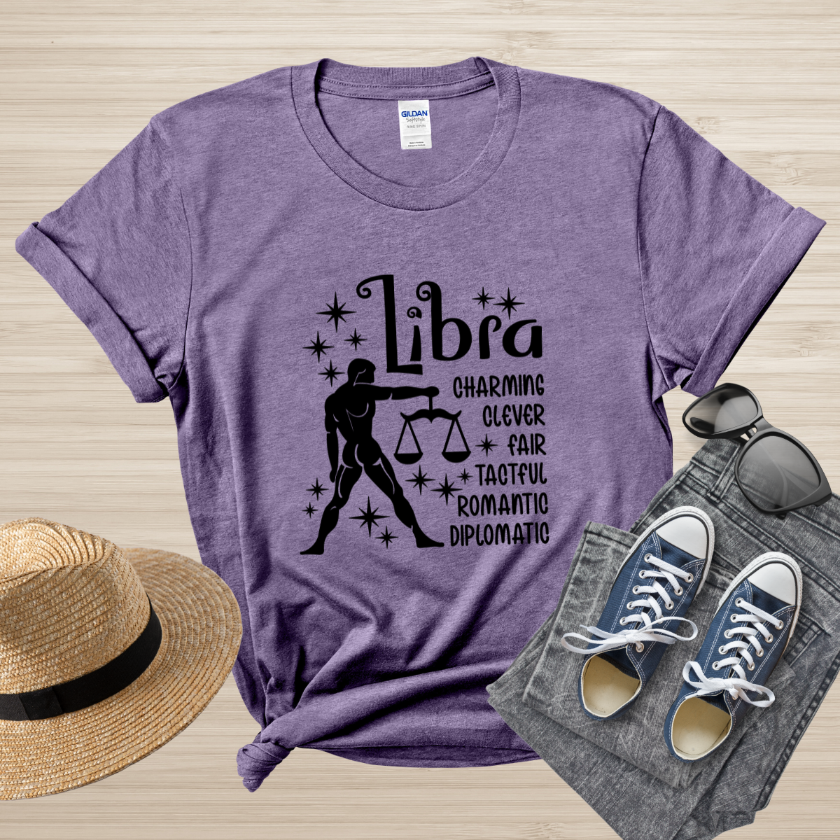 Libra Zodiac T-Shirt, Astrology Shirt for Libra, Horoscope Gift, Libra Birthday, Libra Season Gift, Perfect Gift for Libra, Zodiac Sign Tee